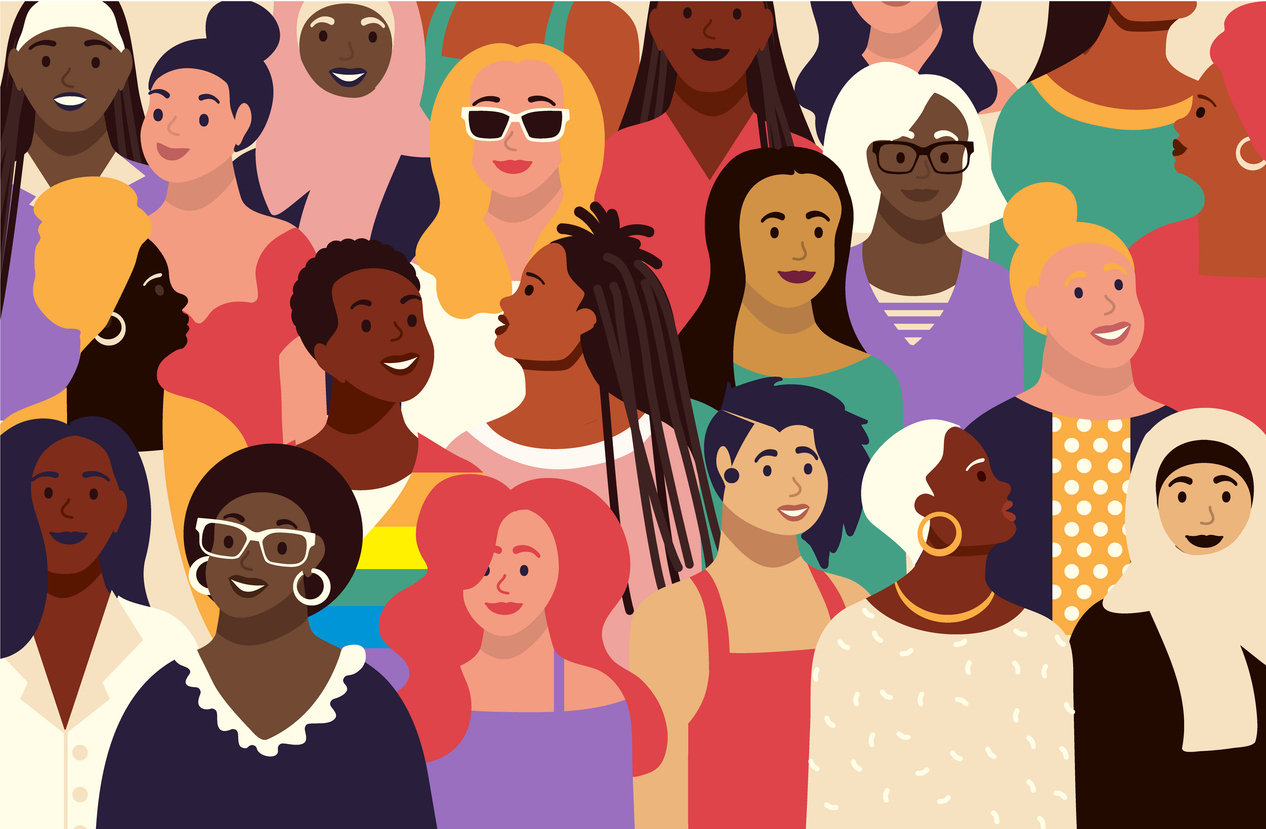 Eine Gruppe von verschiedenen Menschen.