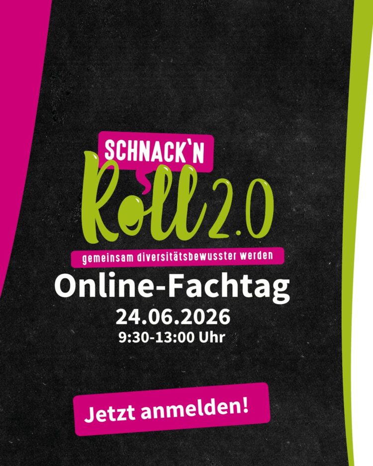 Auf dem Bild sind das Projektlogo und Datum und Uhrzeit der Tagung.