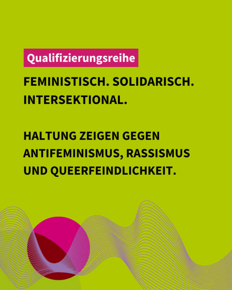Schhwarze Schrift auf grünem Hintergrund, die den Titel der Fortbidlungsreihe wiedergibt